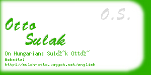 otto sulak business card